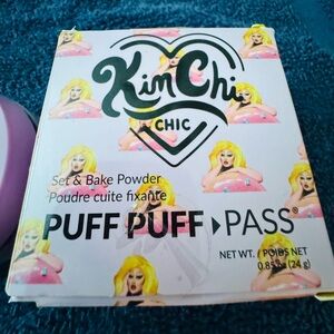 Kimchi Chic Beauty Puff Puff Pass Set & Bake Powder - Pink and Yellow Design